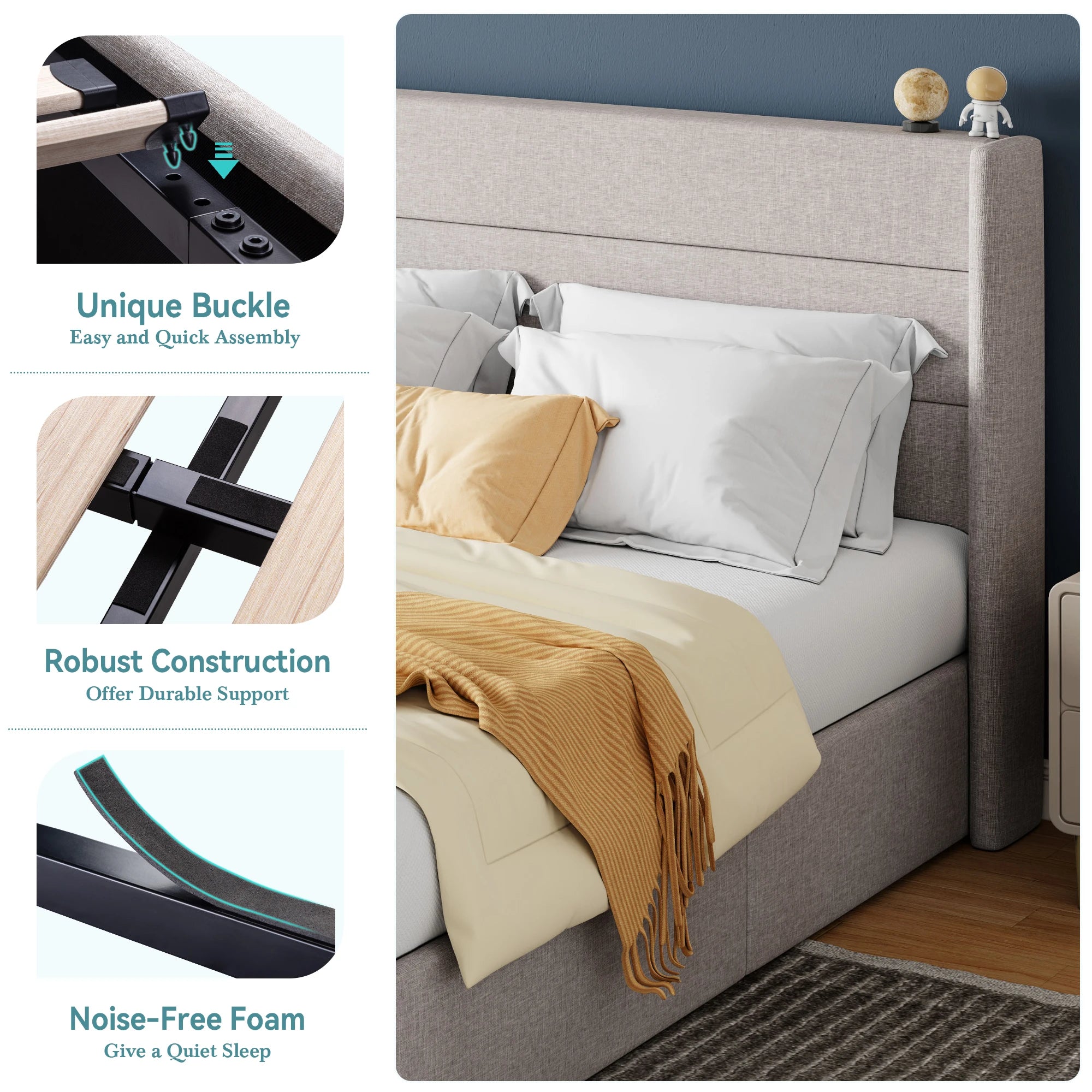 Premium Hydraulic Lift-Up Storage Bed