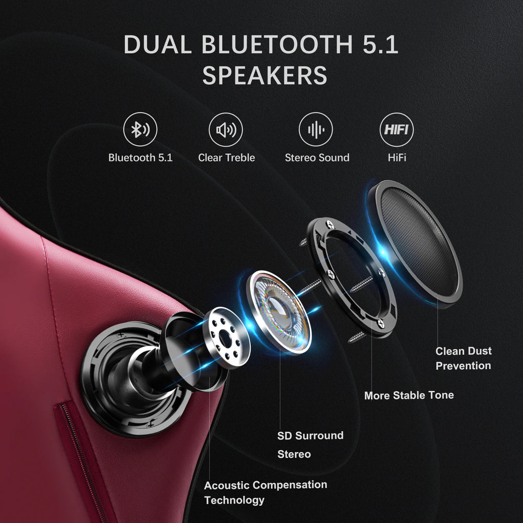 Premium Gaming Chair with Built-In Speakers