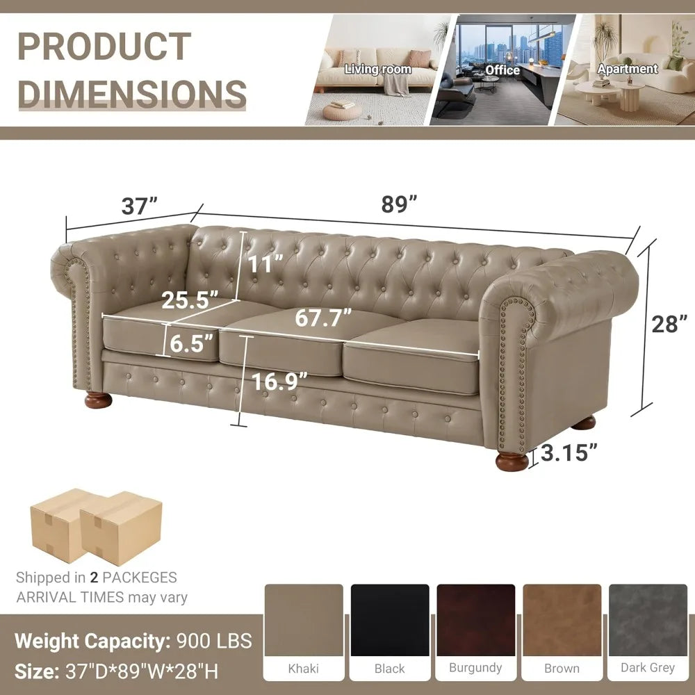 Chesterfield Leather Sofa