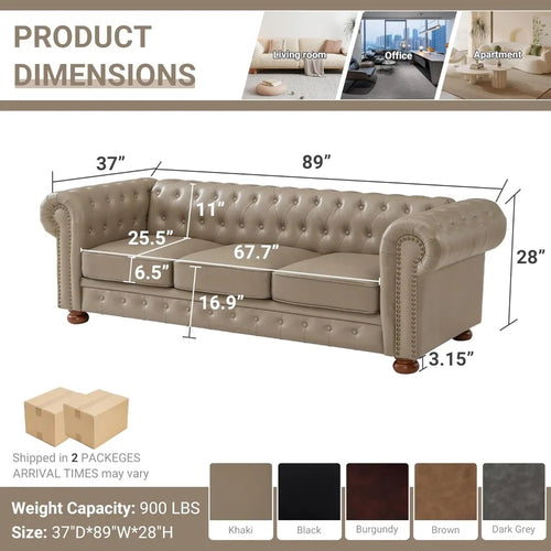 Chesterfield Leather Sofa