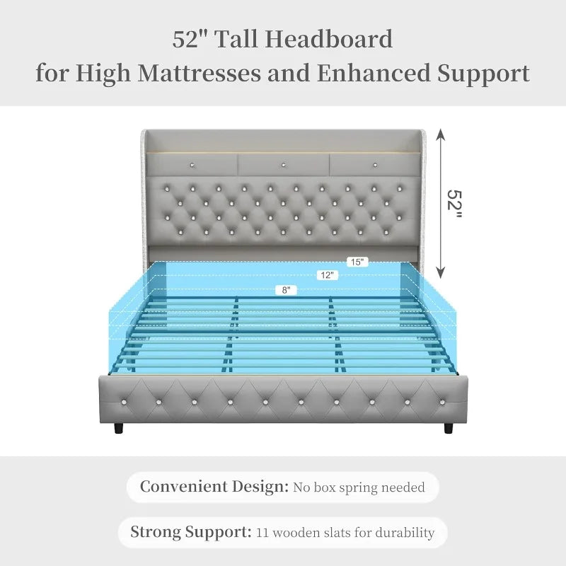 Luxury LED Bed Frame