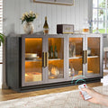 Elegant Modern Buffet Cabinet with Glass Doors
