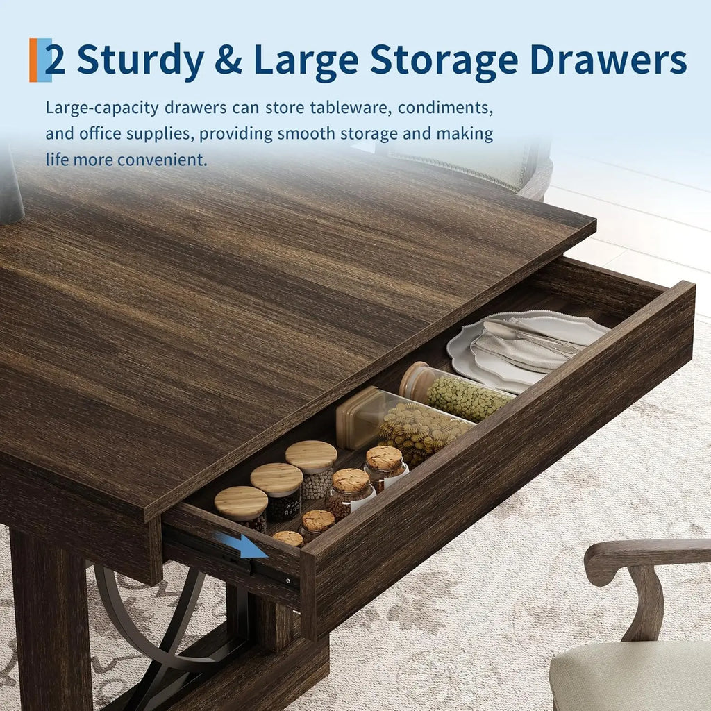 Elegant Wooden Rectangular Dining Table