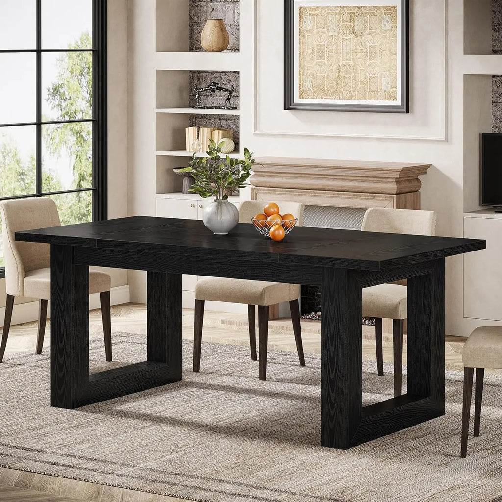 Modern 63" Rectangular Wood Dining Table