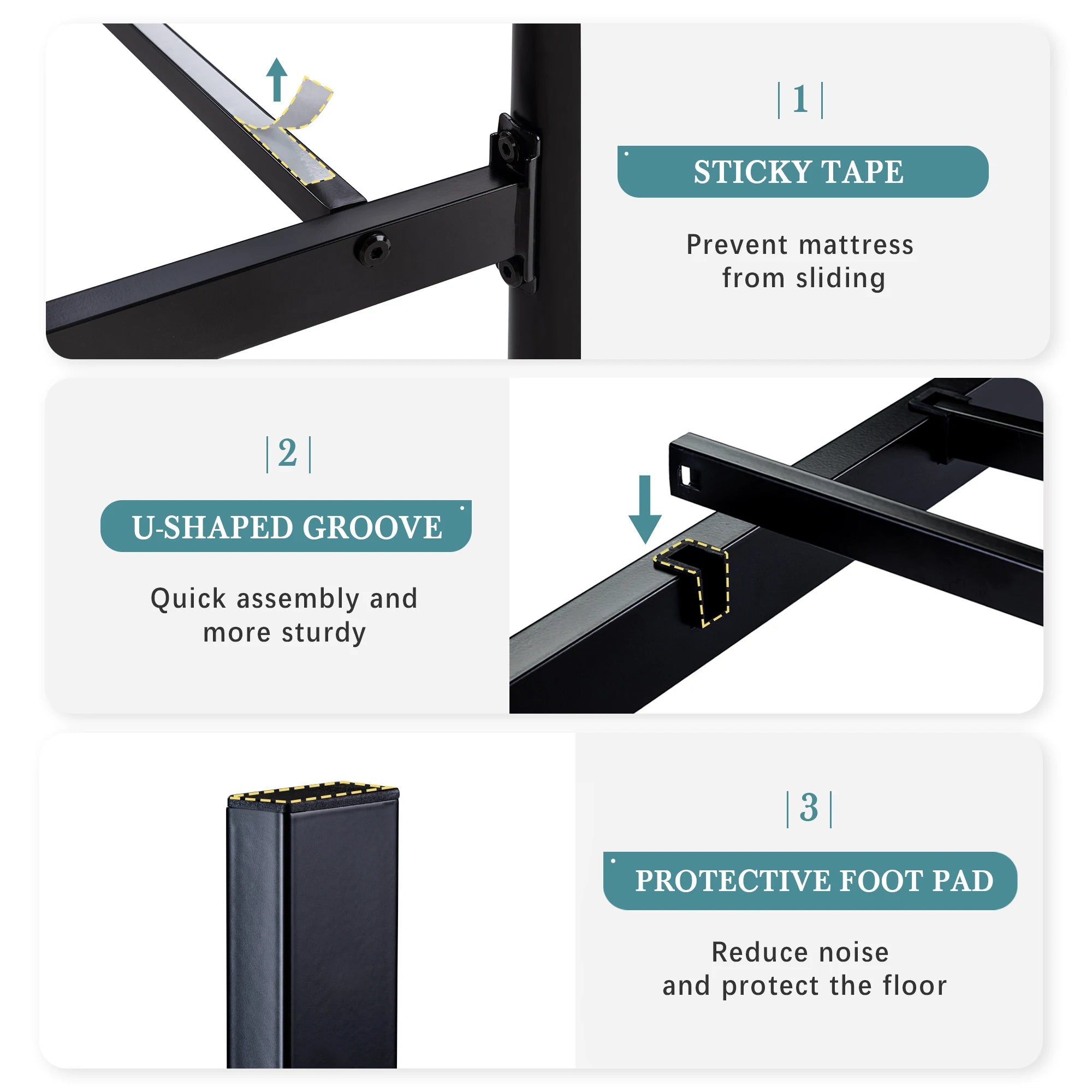 Victorian Metal Platform Bed Frame