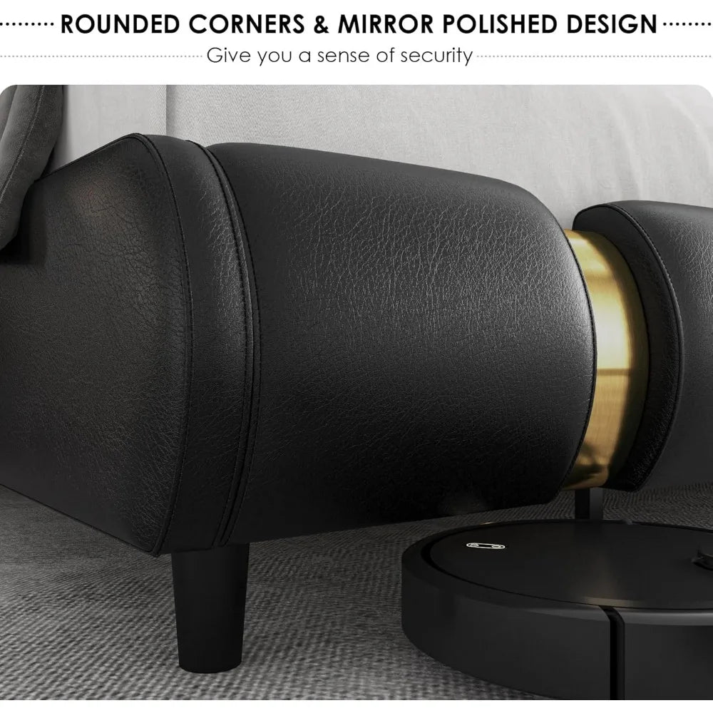 Luxury Faux Leather Platform Bed Frame