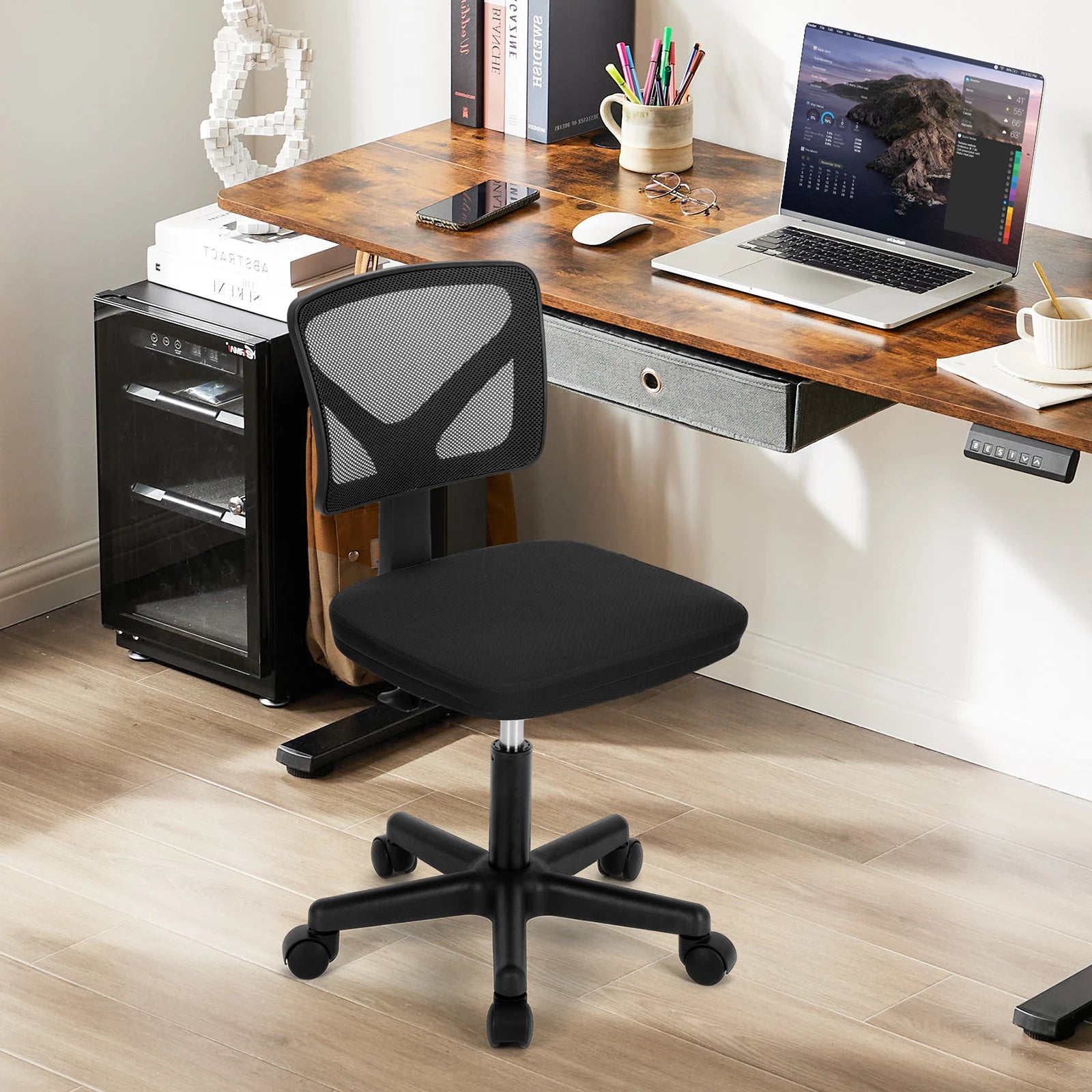 Ergonomic Mesh Armless Office Chair