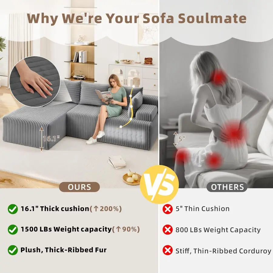 Boneless Cloud Couch Sectional