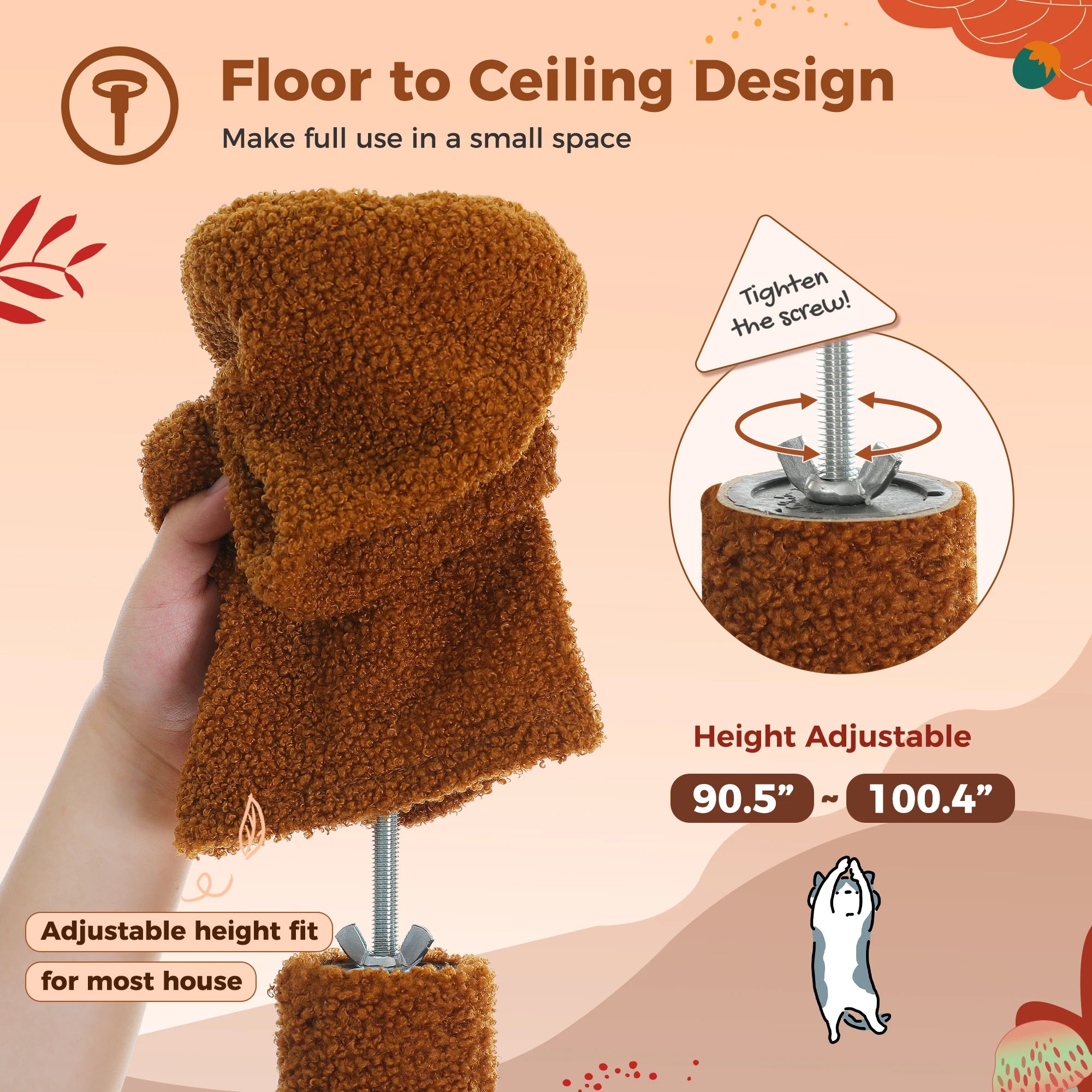 Premium Floor-to-Ceiling Cat Tree Tower
