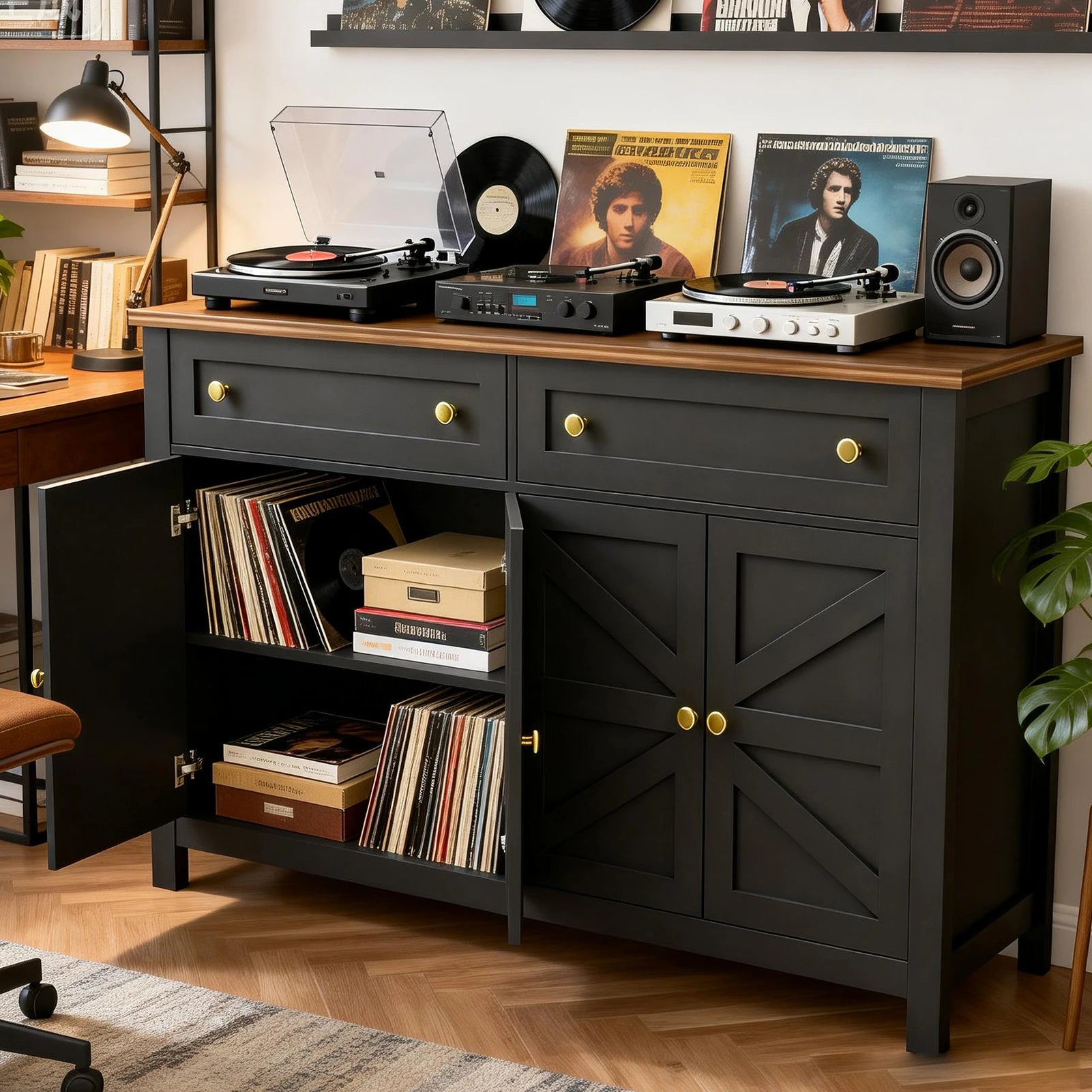 Farmhouse Sideboard Buffet Cabinet