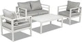 Premium 4-Seat Aluminum Outdoor Sectional Set