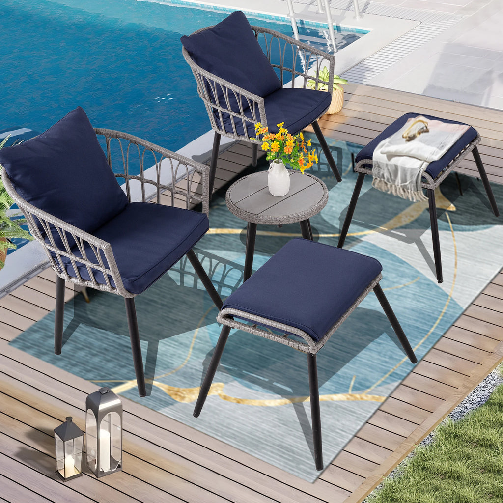 Contemporary 5-Piece Outdoor Patio Furniture Set