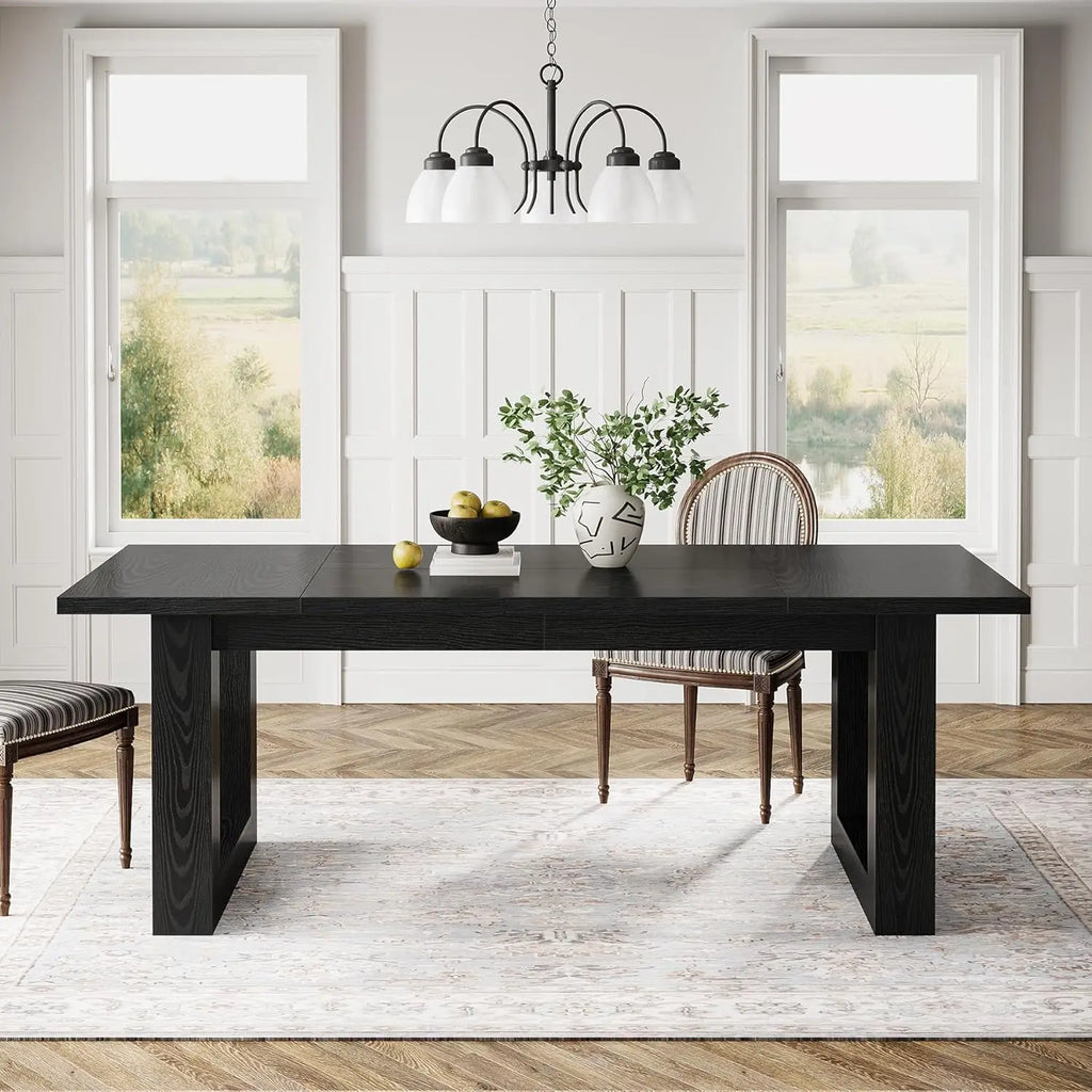 Modern 63" Rectangular Wood Dining Table
