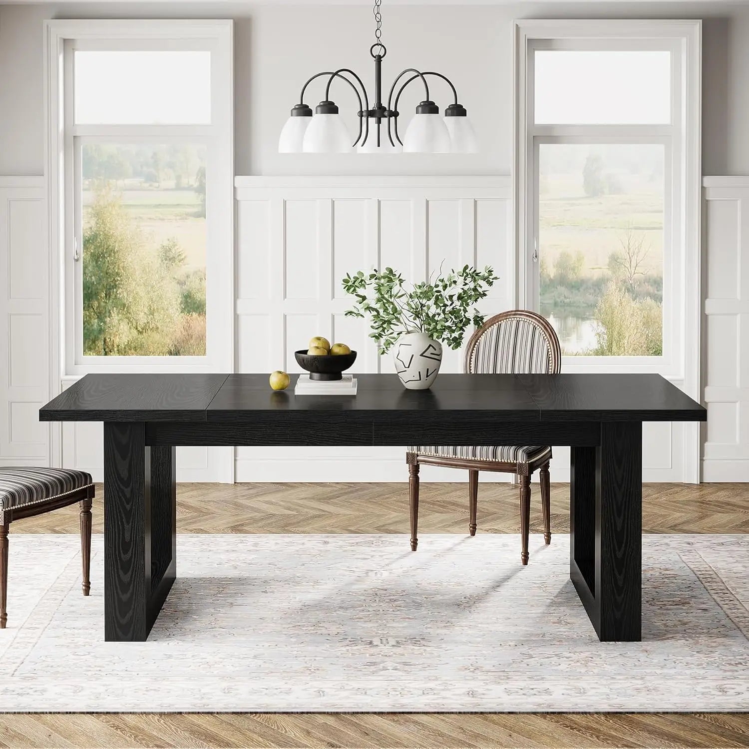 Modern 63" Rectangular Wood Dining Table