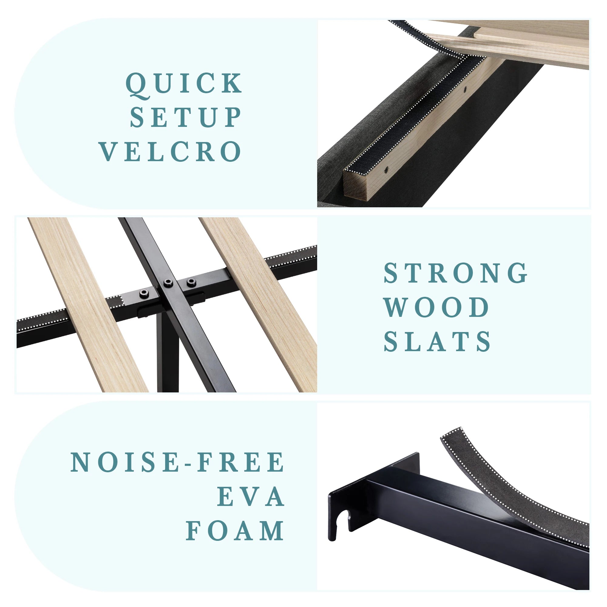 Modern Fabric Platform Bed Frame