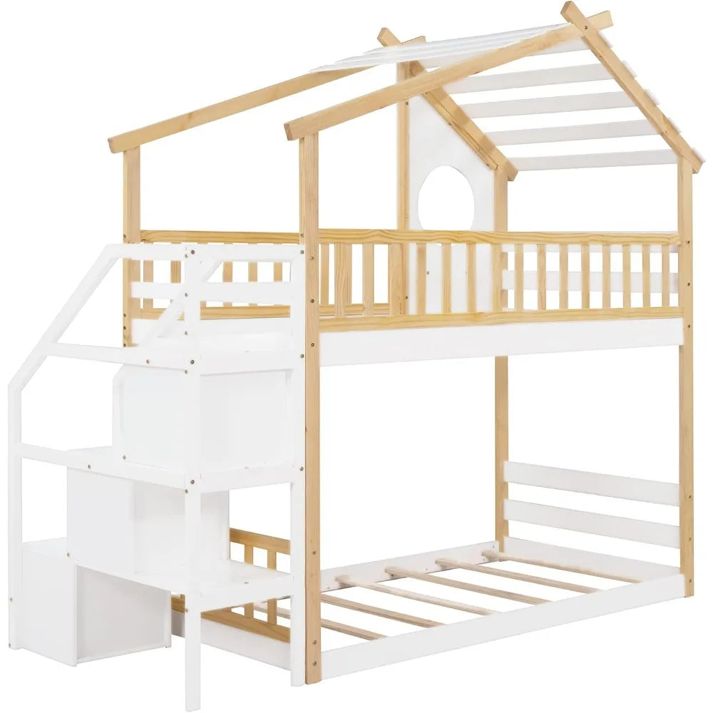 Twin Over Twin House Bunk Bed