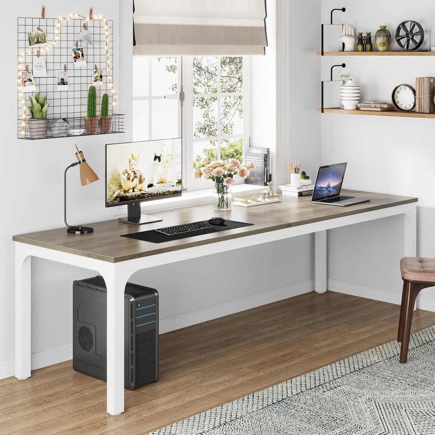 Extra Long Computer Desk for 2 People