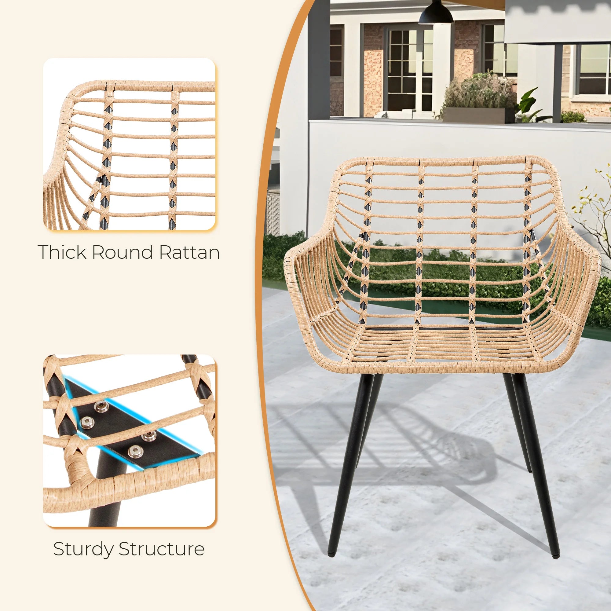 Contemporary 5-Piece Outdoor Patio Furniture Set