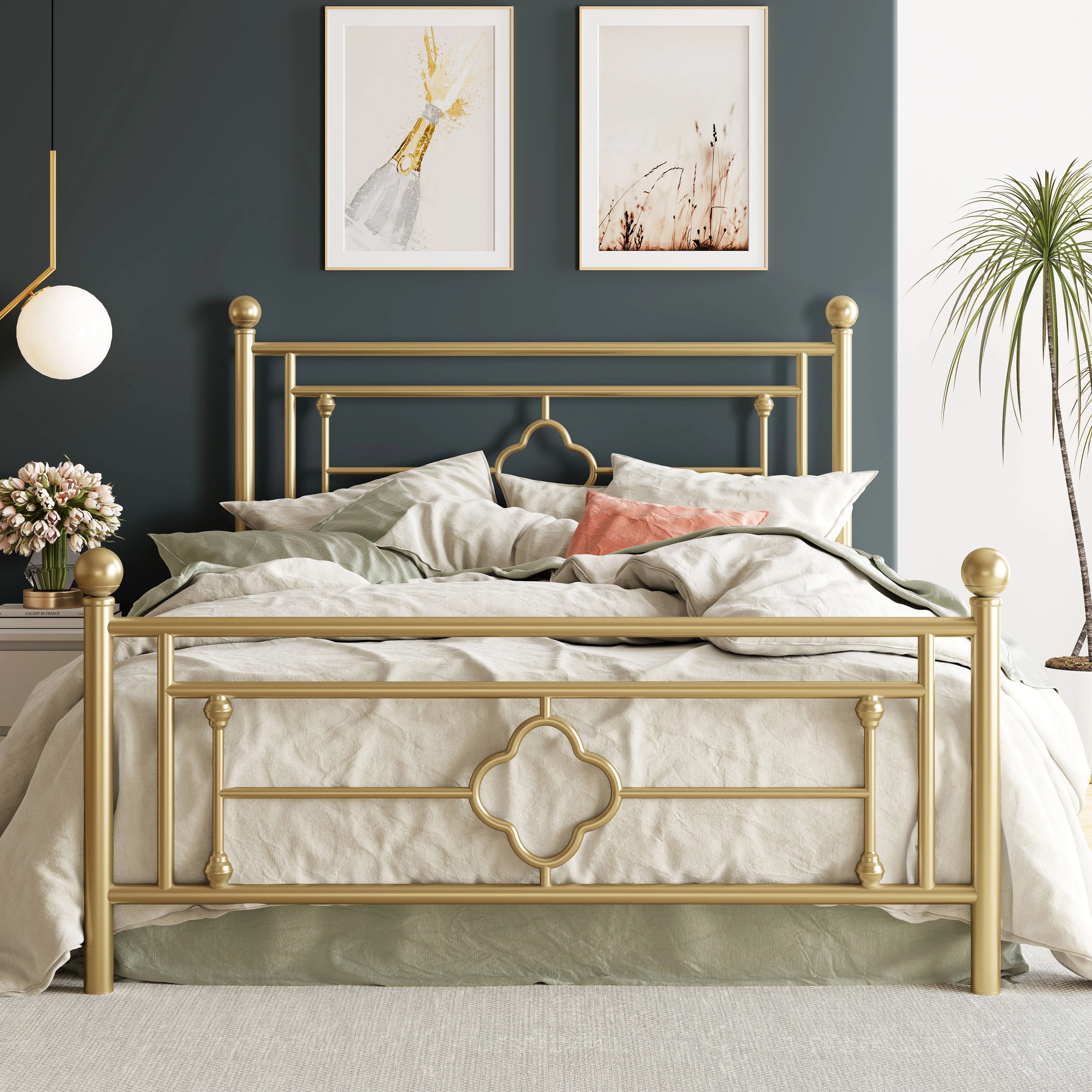 Victorian Metal Platform Bed Frame