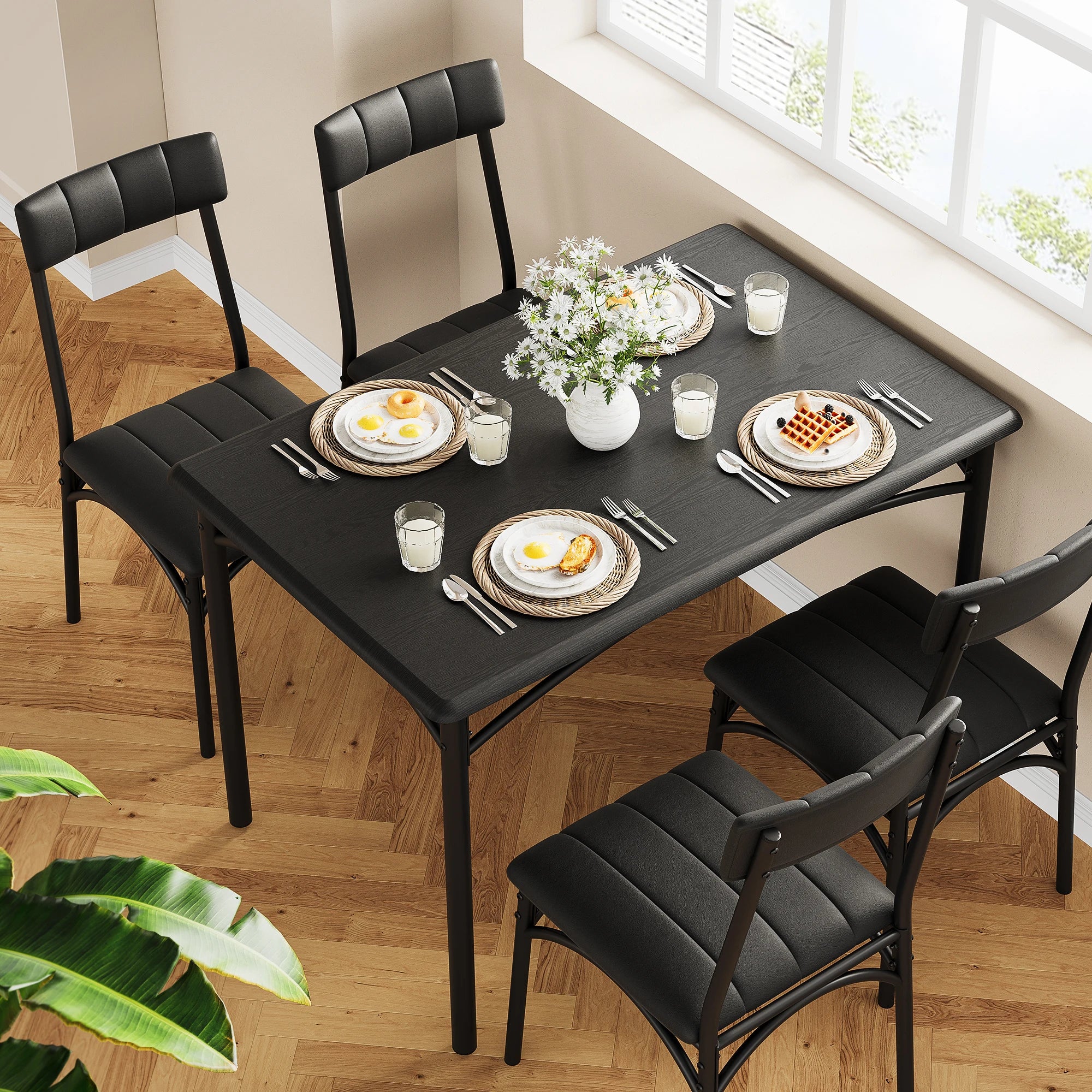 5-Piece Modern Table & Chair Set