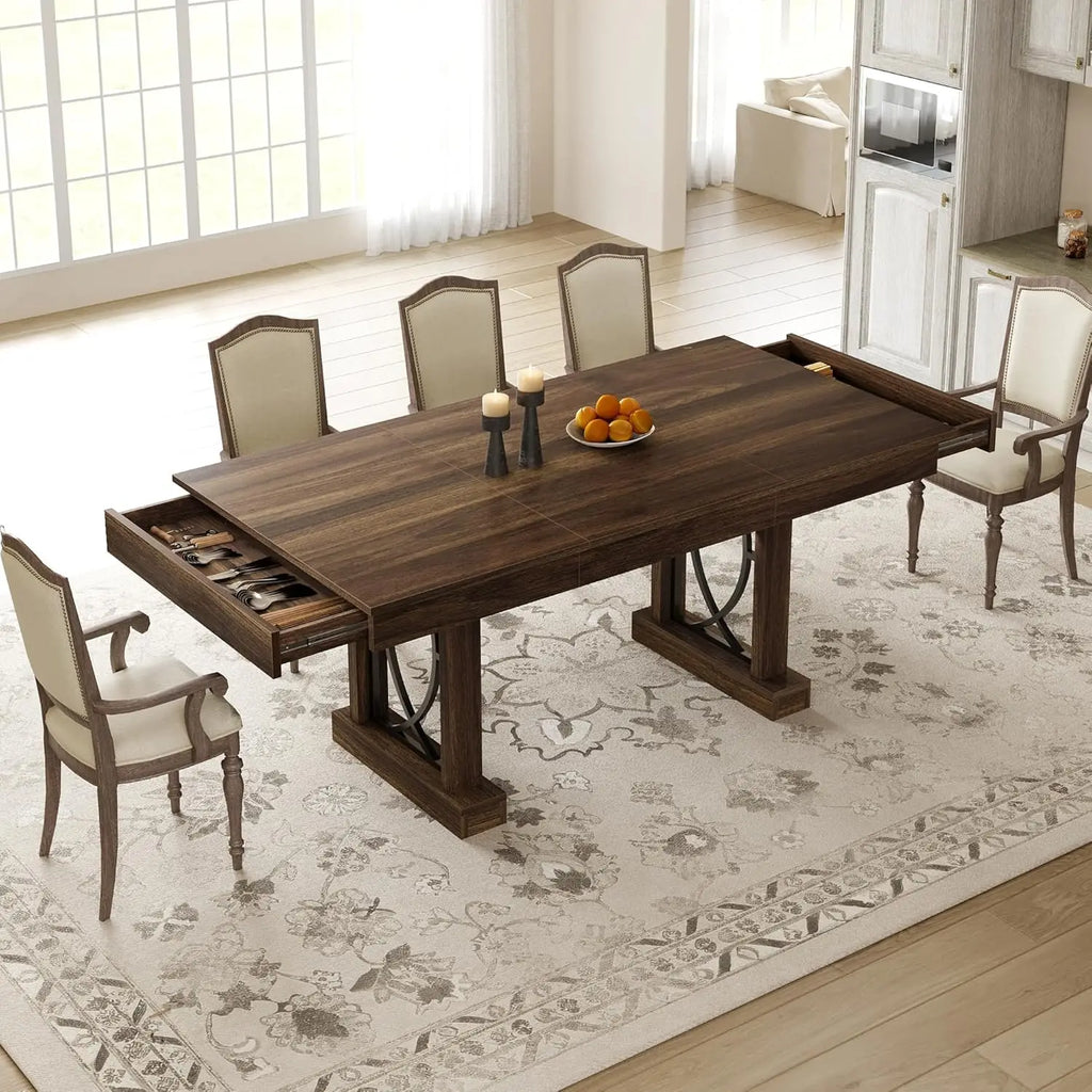 Elegant Wooden Rectangular Dining Table