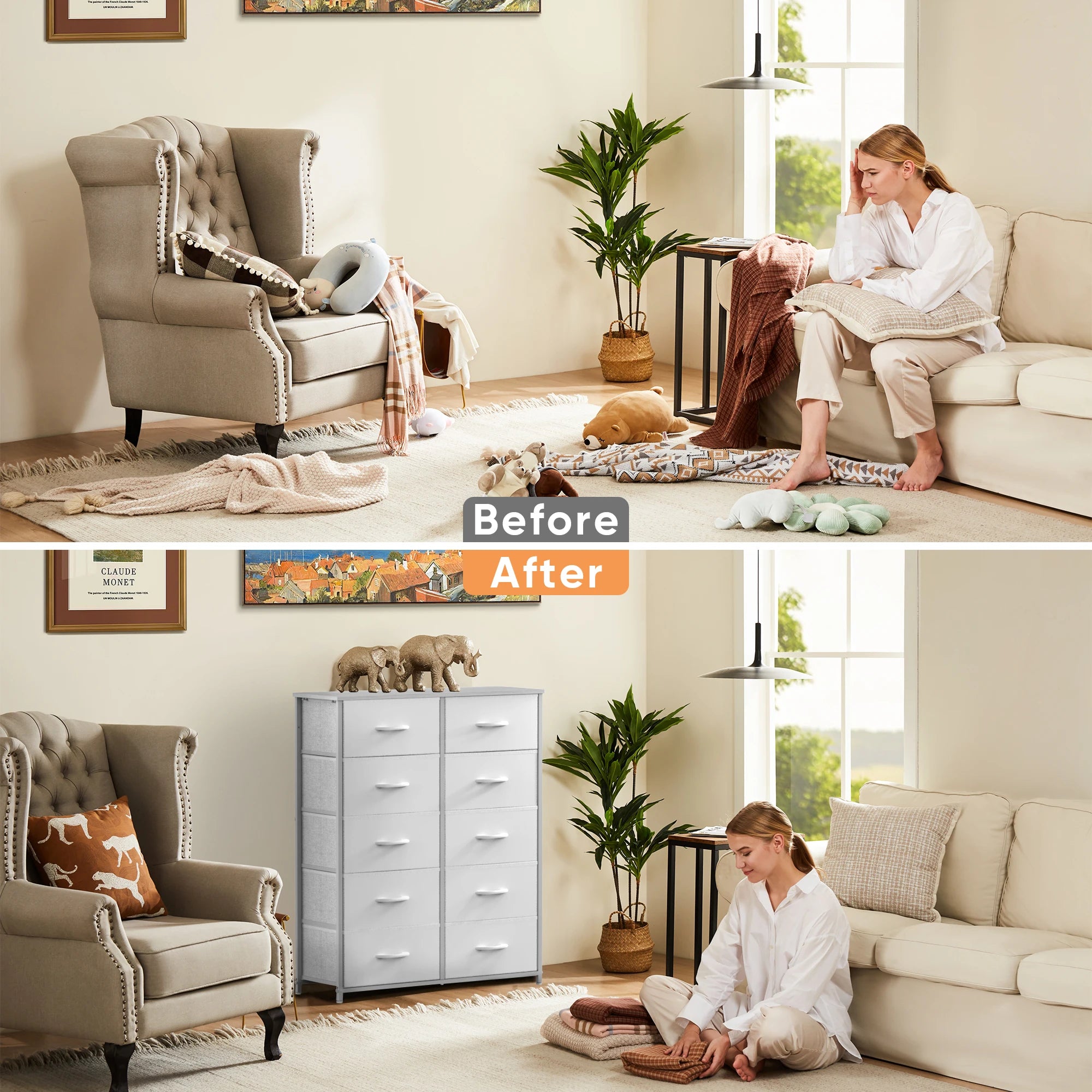 Elegant White Wardrobe Dresser