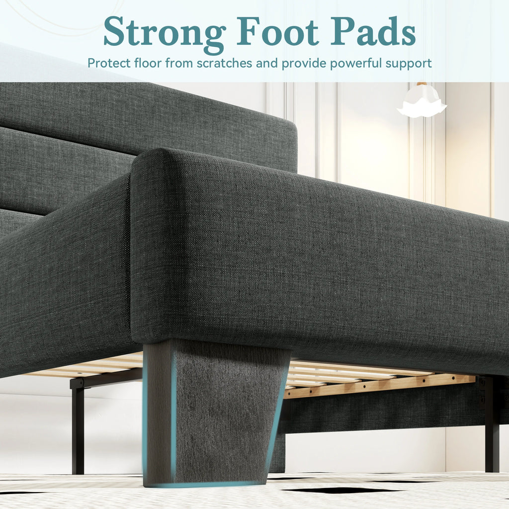 Modern Fabric Platform Bed Frame