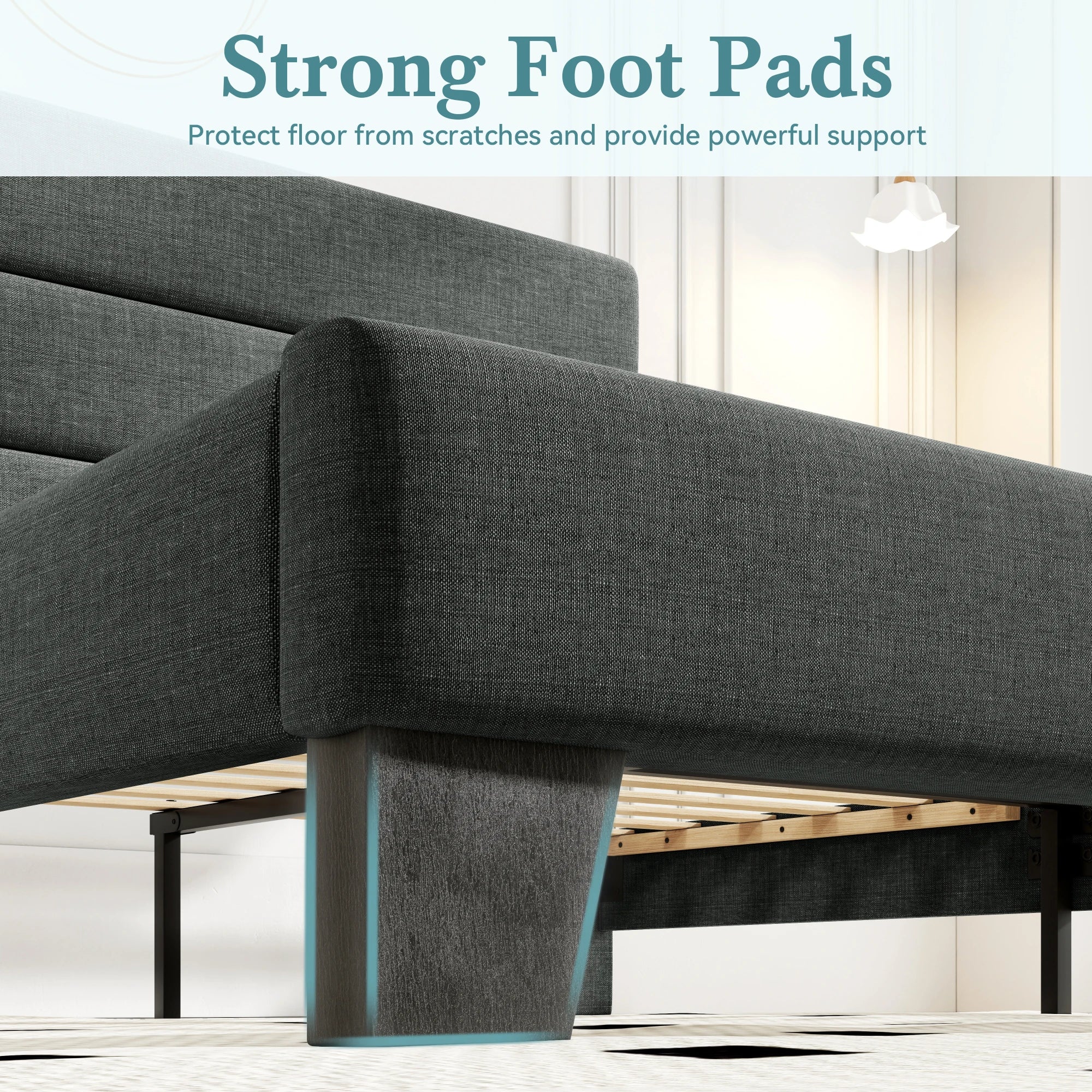 Modern Fabric Platform Bed Frame