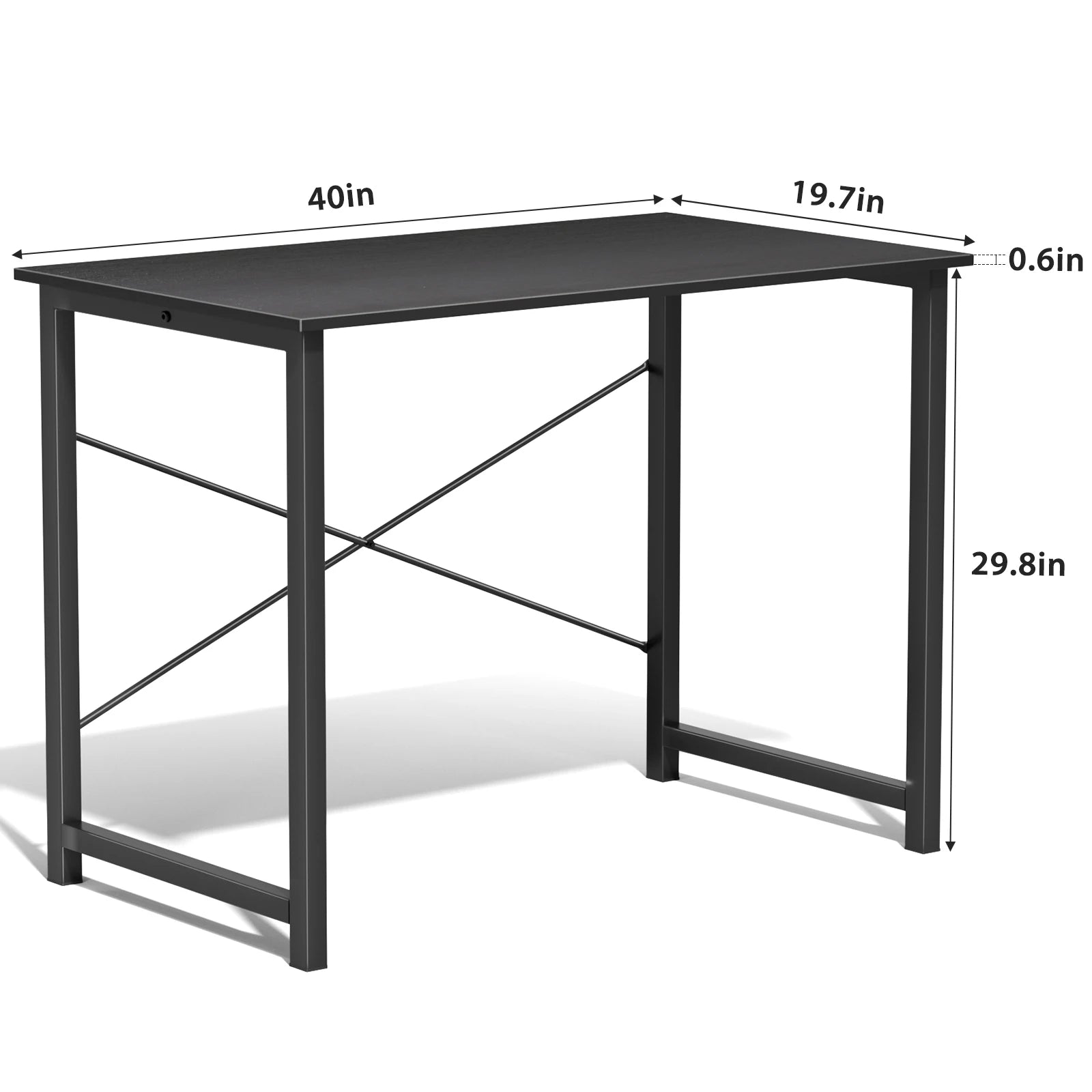 Computer Office Desk with Metal Frame