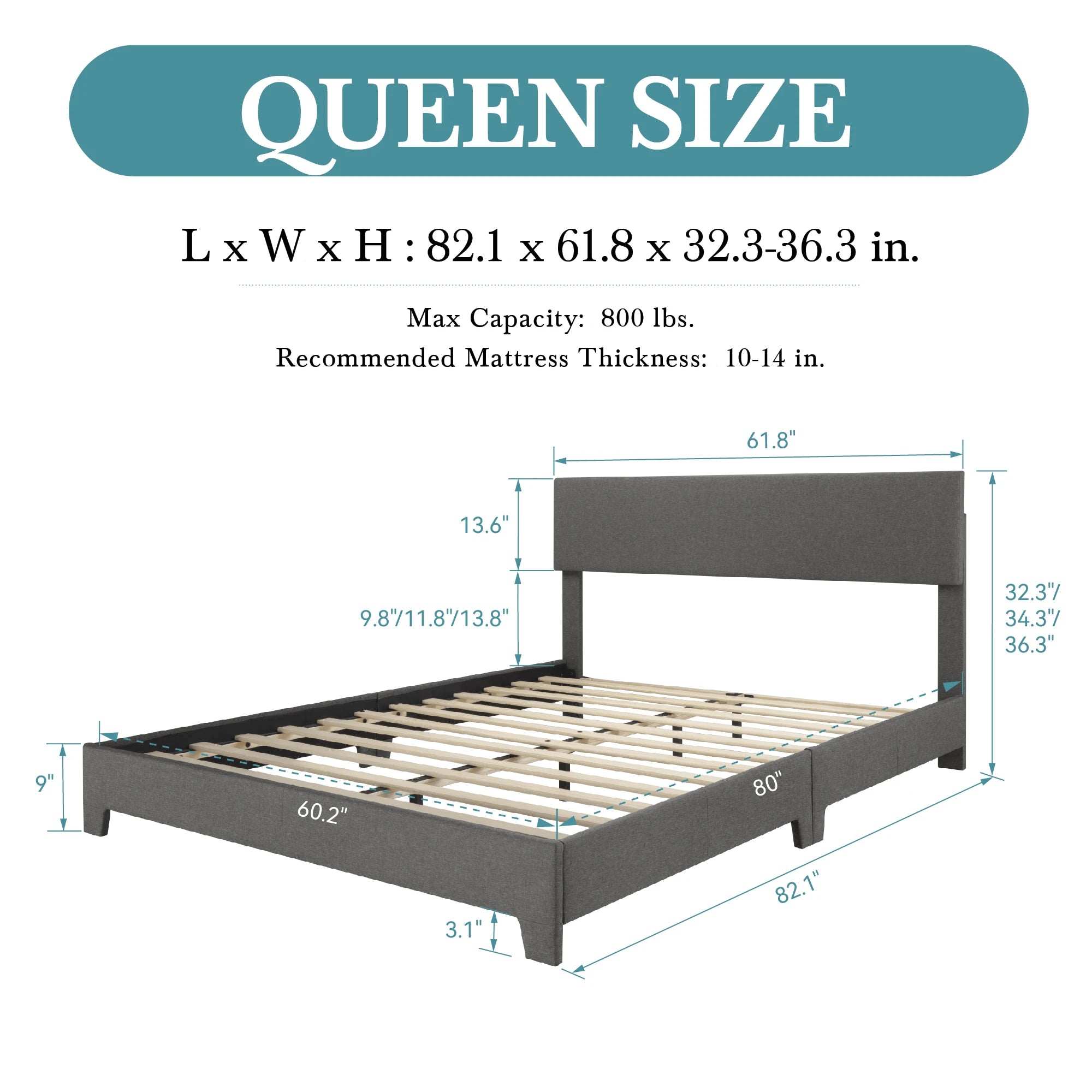 Luxe Upholstered Bed Frame