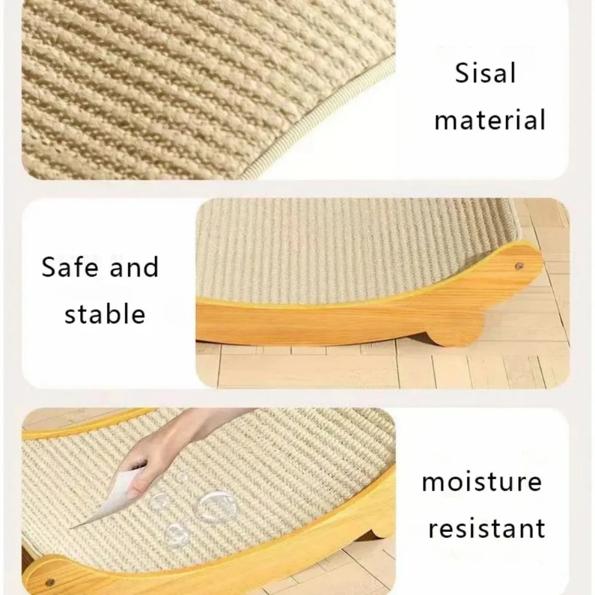 Multi-Functional Wooden Cat Scratching Pad