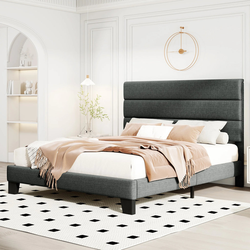 Modern Fabric Platform Bed Frame