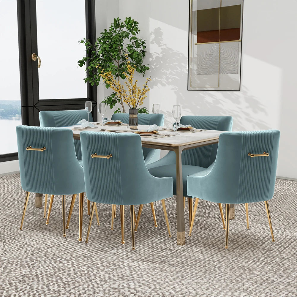 Modern Velvet Dining Chairs Set of 6