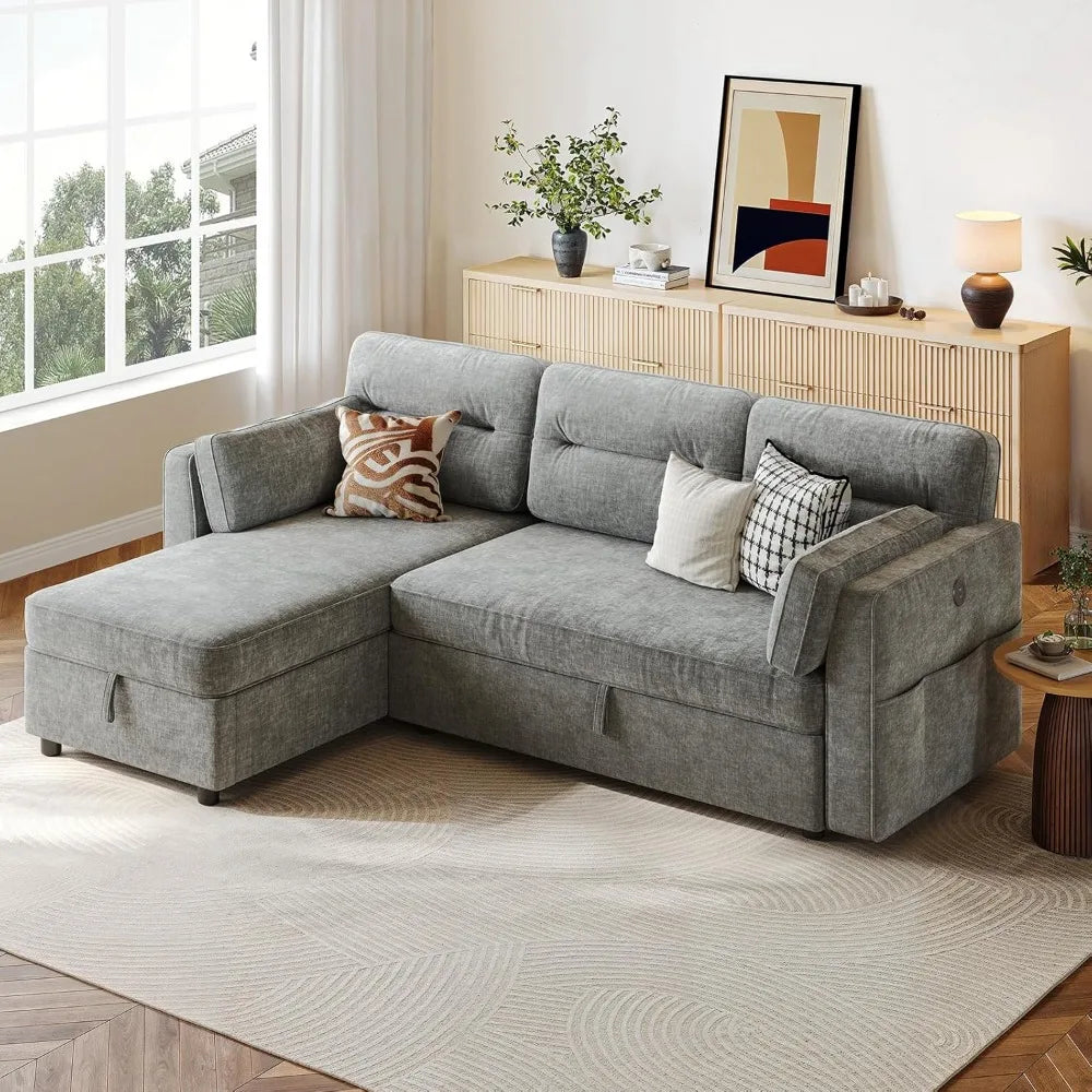 Cloud Chenille Sectional Sofa Bed