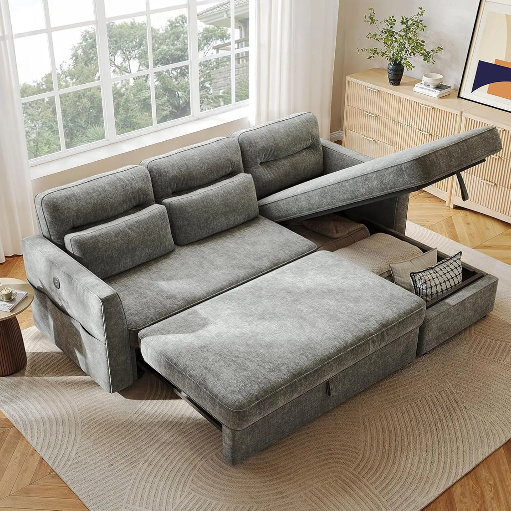 Cloud Chenille Sectional Sofa Bed