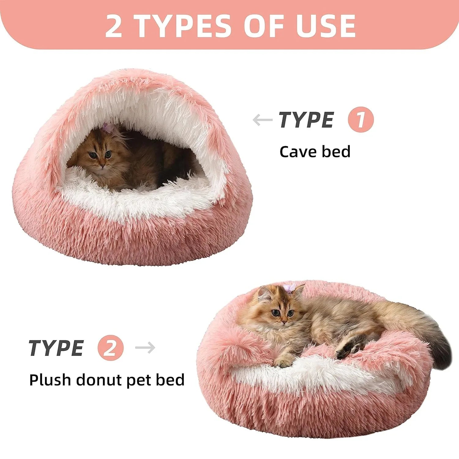 Luxe 2-in-1 Soft Plush Pet Bed