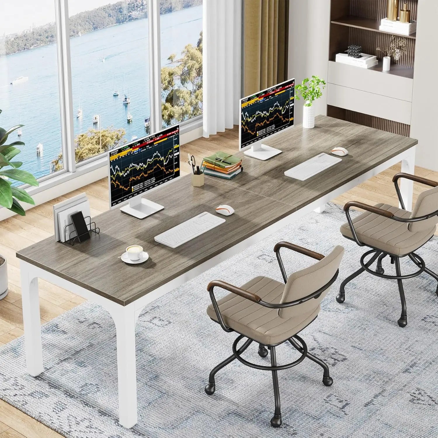 Extra Long Computer Desk for 2 People