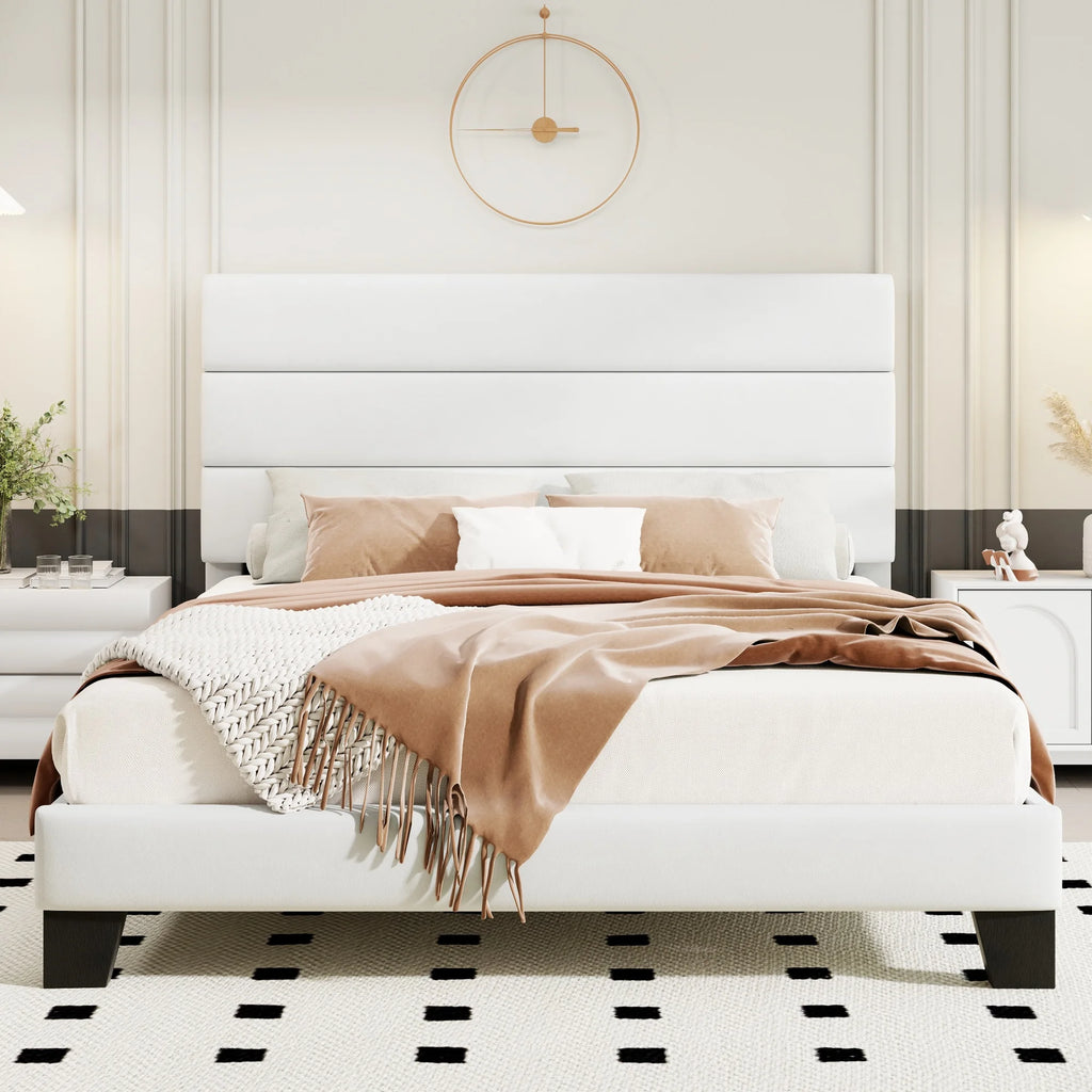 Modern Fabric Platform Bed Frame