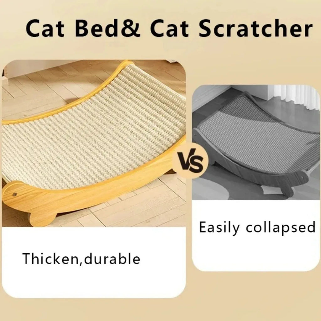 Multi-Functional Wooden Cat Scratching Pad