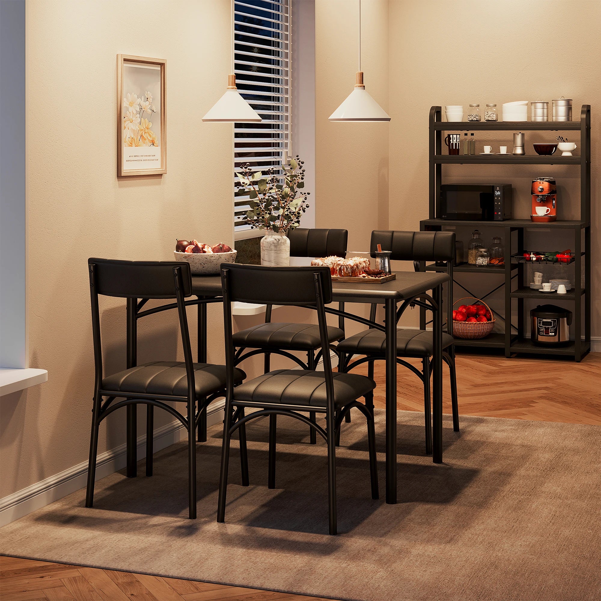 5-Piece Modern Table & Chair Set