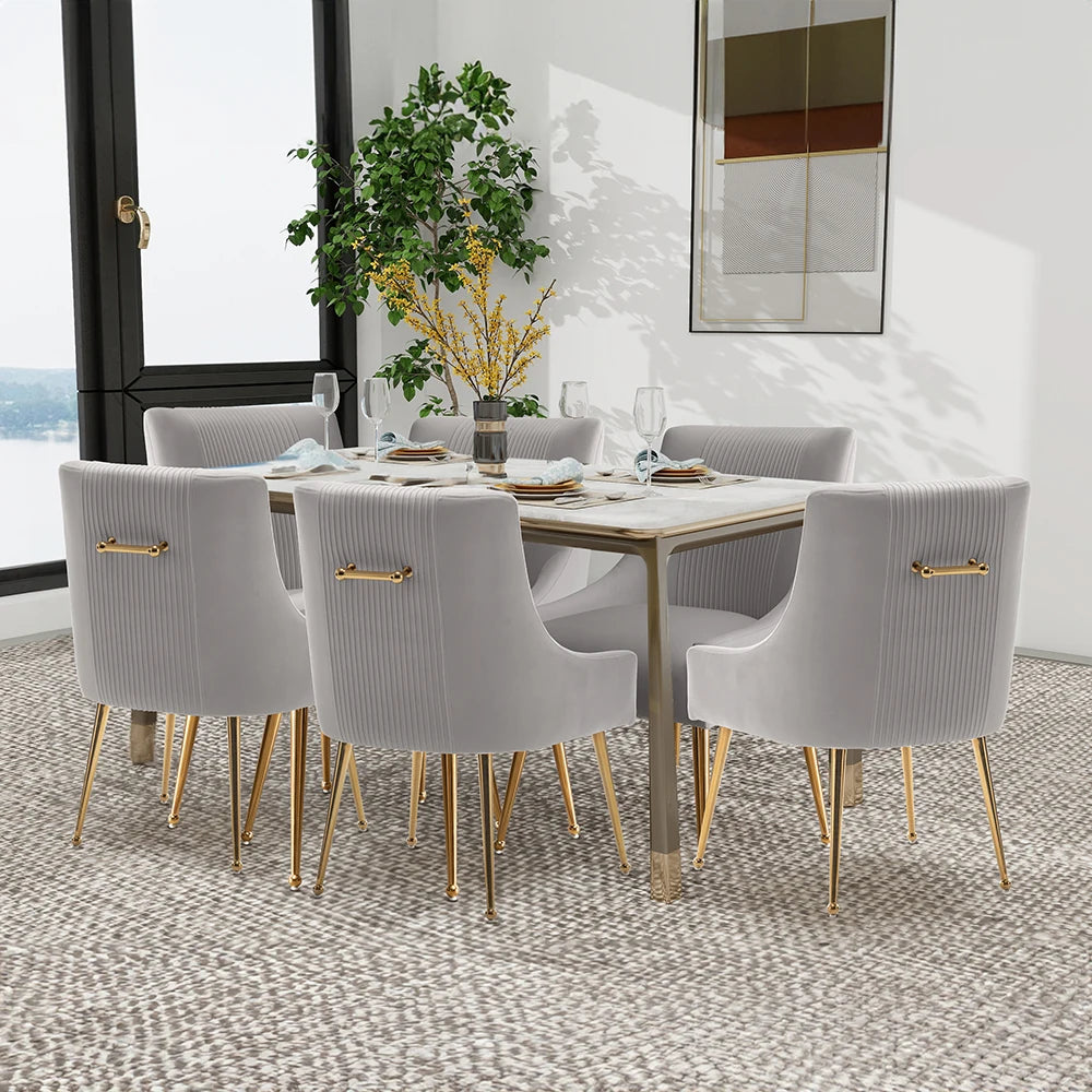 Modern Velvet Dining Chairs Set of 6