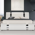 Modern Faux Leather Platform Bed Frame
