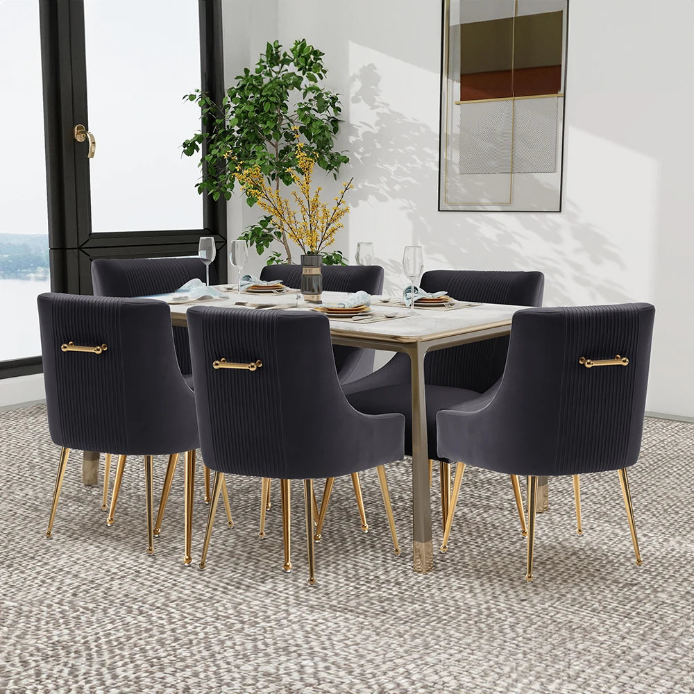 Modern Velvet Dining Chairs Set of 6
