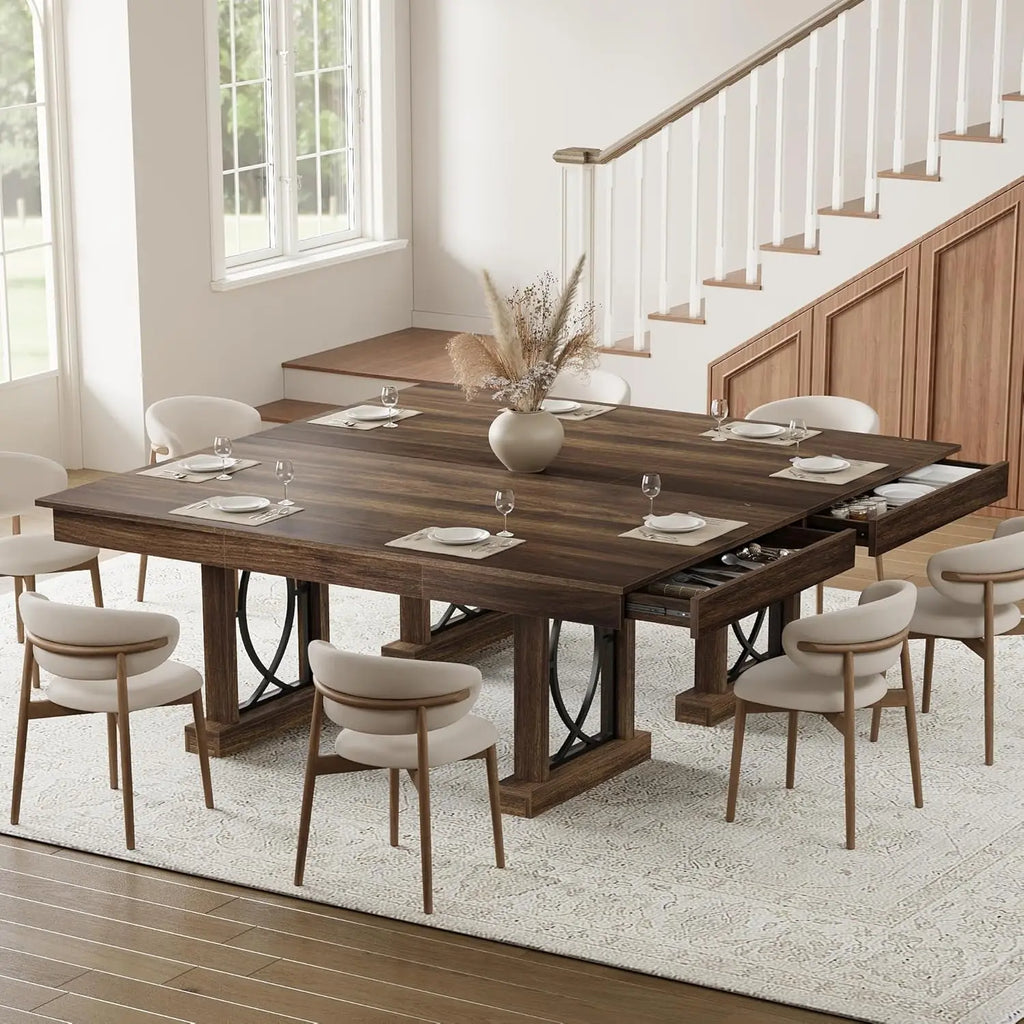 Elegant Wooden Rectangular Dining Table