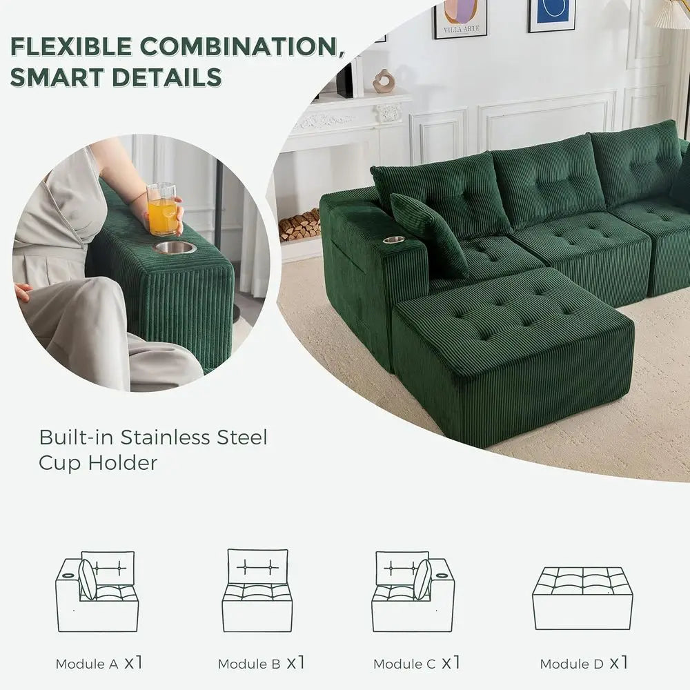 Luxe 4-Seater Boneless Cloud Couch