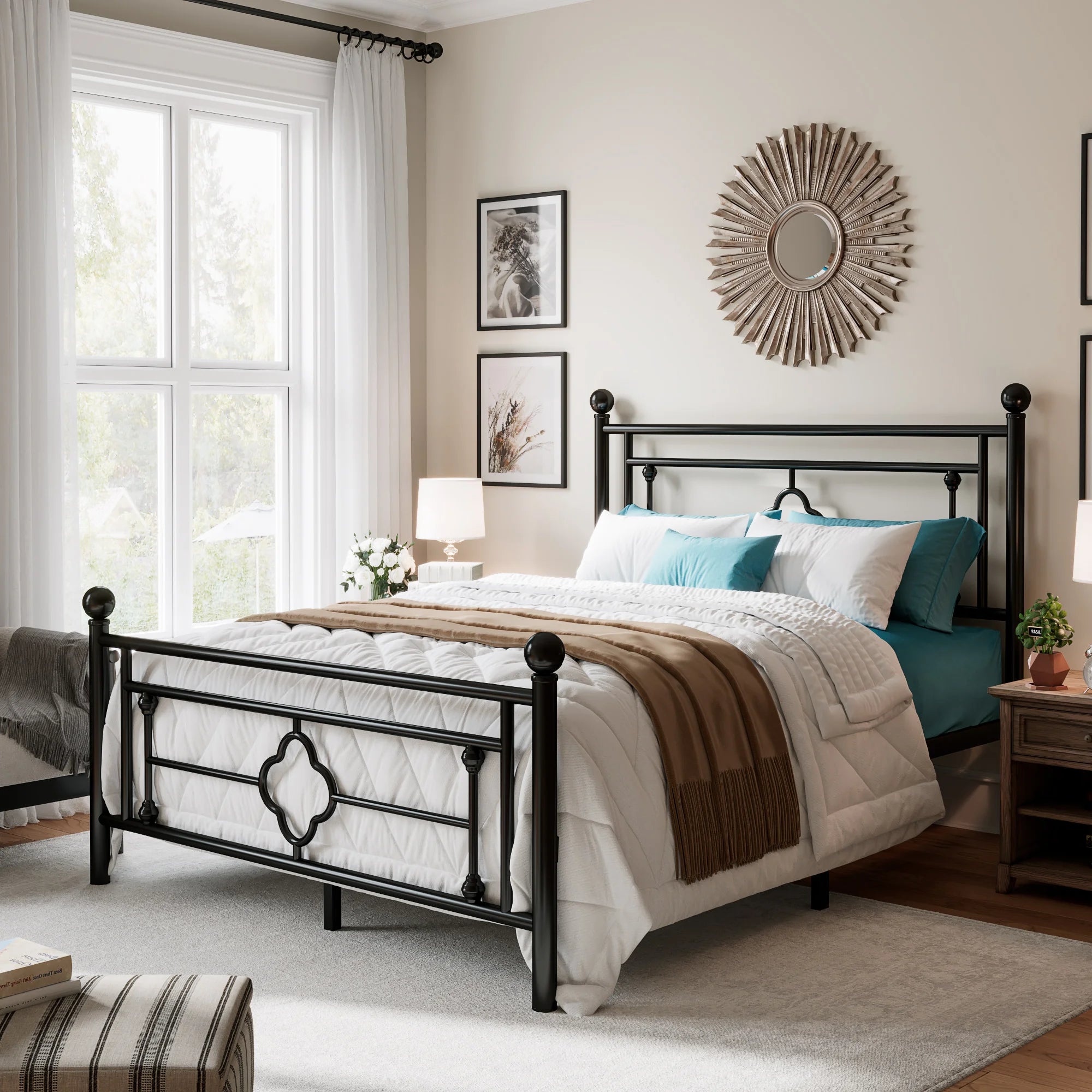 Victorian Metal Platform Bed Frame