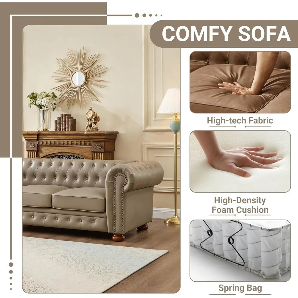 Chesterfield Leather Sofa